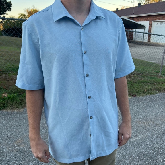 Men's L Alfani Button Up Shirt - Picture 4 of 6